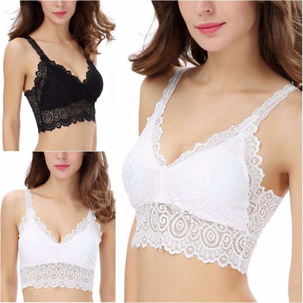 Summer Vest Bikini Lace Bra Bralette Bustier Crop Tops Crochet Padded Bra