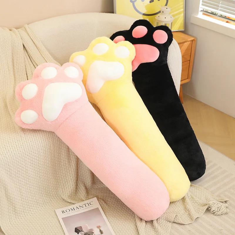 80cm Kawaii Riesen-Plüschbär-Pfotenmatte Niedliches Tierbär-Katzen-Fußkissen Herz-Plüschkissen Gefülltes Weiches Spielzeug für Heimdekoration Geschenke