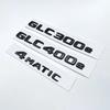 Błyszczące czarne litery 3D ABS GLC300de GLC300e GLC350e GLC400e 4Matic Emblemat do Mercedes Benz GLC X253 Naklejka z logo na bagażnik samochodu