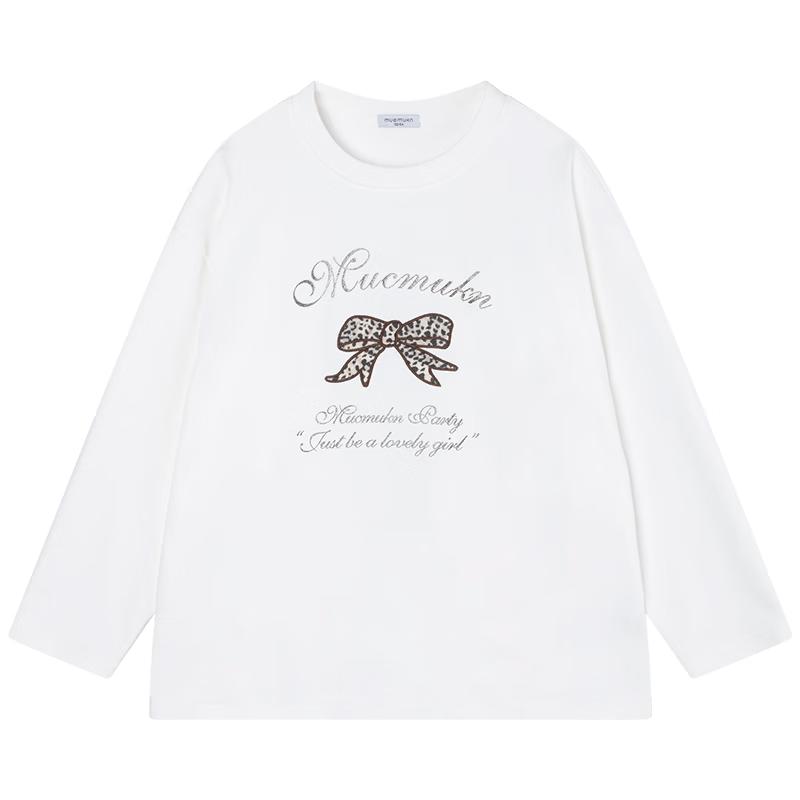 Mucmukn Girls  Leopard Print Long Sleeve T-Shirt 120CM
