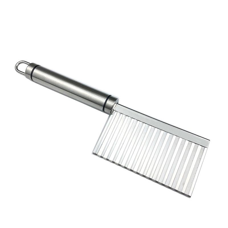 2-in-1 Stainless Steel Wavy Fry & Potato Cutter with Double-Headed Peeler/Grater Set