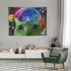 Alien Cat Starry Sky Tapestry Sci-Fi Cute Style, Fun Wall Art for Boys Room Background Decoration