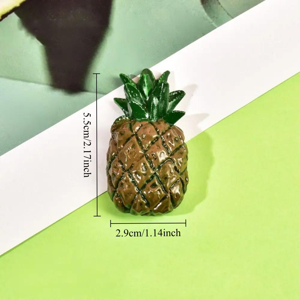 5 Stück 3D-Frucht-Kühlschrankaufkleber Magnetische Cartoon-Simulierte Frucht-Magnetaufkleber Niedliches Frucht-Design Harz-Lebensmittelspielzeug Küche