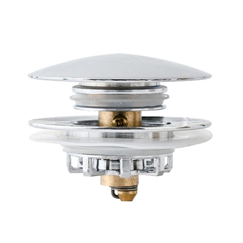 Reliable Metal Bathtub Drain Plug Press-to-Seal Mechanism Bathtub Drain Stopper Odor & Blockage Protections Double Alloy 1