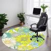 1 Stück Rundteppich mit Blumenmuster für das Büro, rutschfest, weich und langlebig, Büroteppich für die Innendekoration, perfekt für das Büro, schöne Dekoration yy2603120