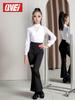 QVEi Qi Mei 2025 New Style Girls' Latin Dance Practice Set with Flare Pants