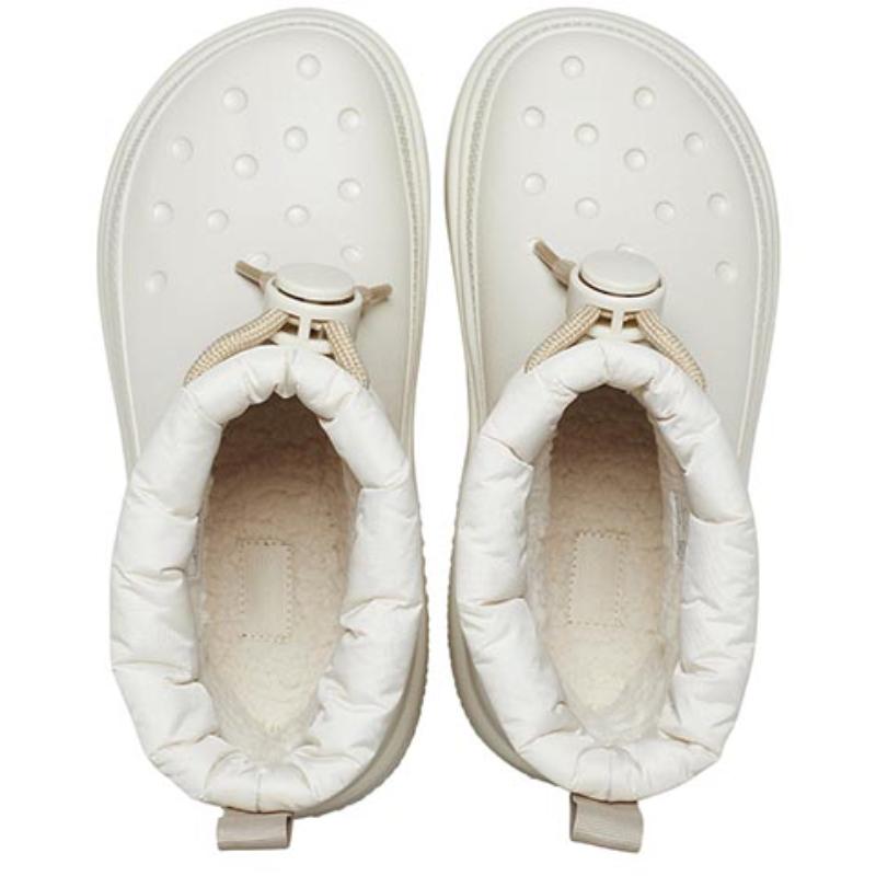 Crocs Stomp Warm Igloo Puffy Warm Boots Short Snow Boots Women's Cement Gray