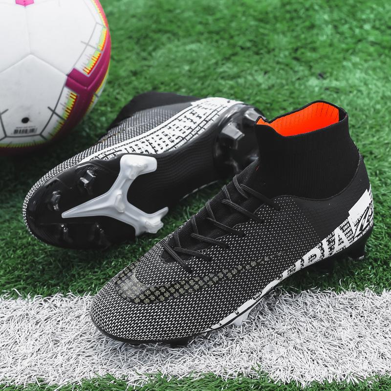 Football shoes, high-top shoes, large-size students, long nails, competition training 2025, men's and women's artificial nails, broken long nails, exc