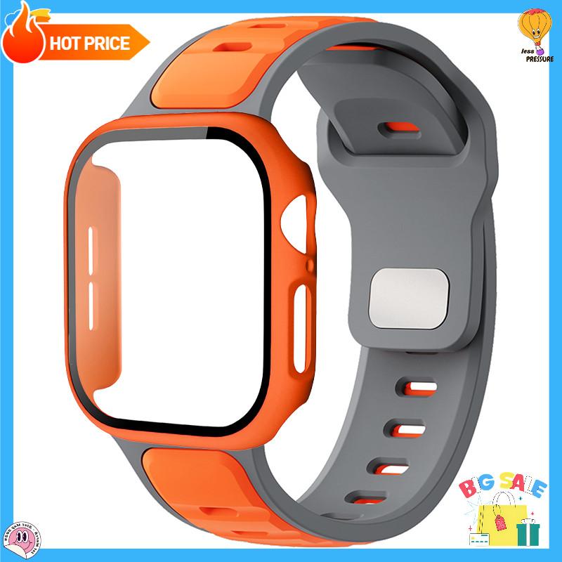 Screen PC Cover +Silicone Sport Strap For Apple Watch Series 11 10 9 8 7 6 5 4 SE 3 Soft For Iwatch 46mm 42mm 45 44 41 40 38mm