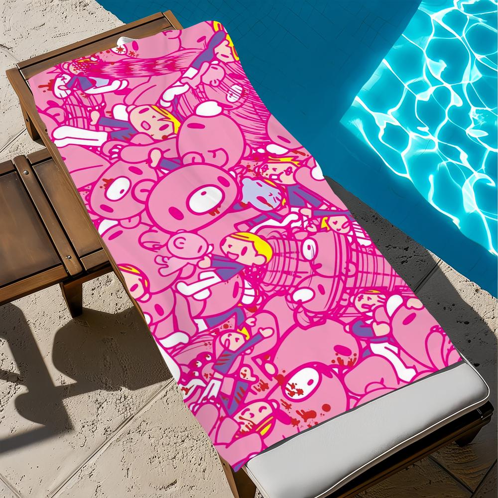 Cartoon G-gloomy-y Towel Gift For Travel Gym Sauna Travel Spa Shower Camping Quick Dry Sports Beach Towels Soft b-bear Pool