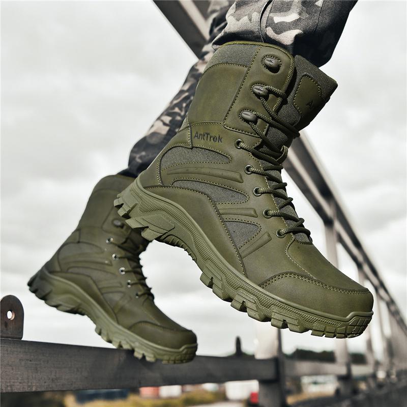 Men Tactical Boot Ankle Desert Military Hunting Hiking Shoes Safety Unisex Lace Up Outdoor Army Brand Motorcycle Climbing Shoes
