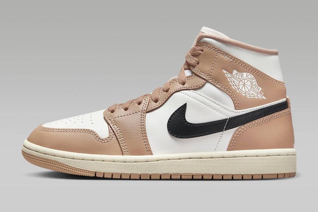 BQ6472-103 Nike Air Jordan 1 Mid Desert (Women's)
