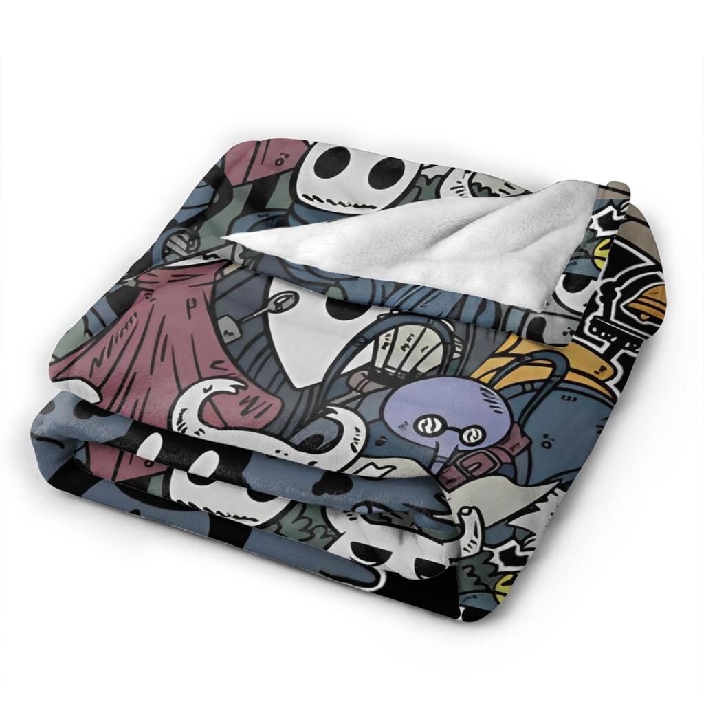 Hollow Knight Game Funny Plush Fashion Blankets Cartoon Anime Fashion Throw Fashion Blanket for Home 150*125cm Lightweight
