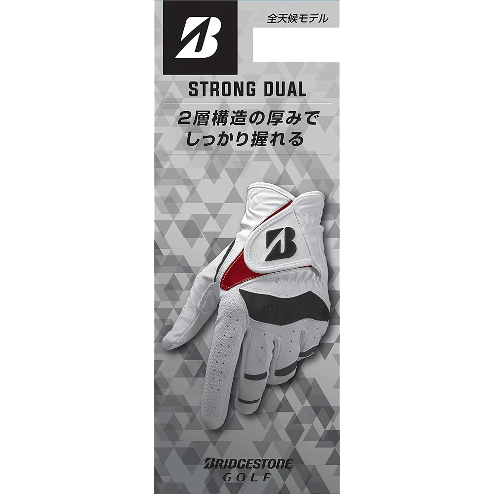 

Bridgestone Strong Dual GLG21 Men s Golf Gloves White/Red 22cm