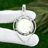 Round Shiva Eye Stone Bezel Daughter Handcrafted New Pendant 925 Sterling Silver