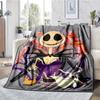 The Nightmare Before Christmas Theme Printed Blanket - Perfect for Couch, Bed, Travel & Outdoor Use | Machine Washable, Cozy & Durable.