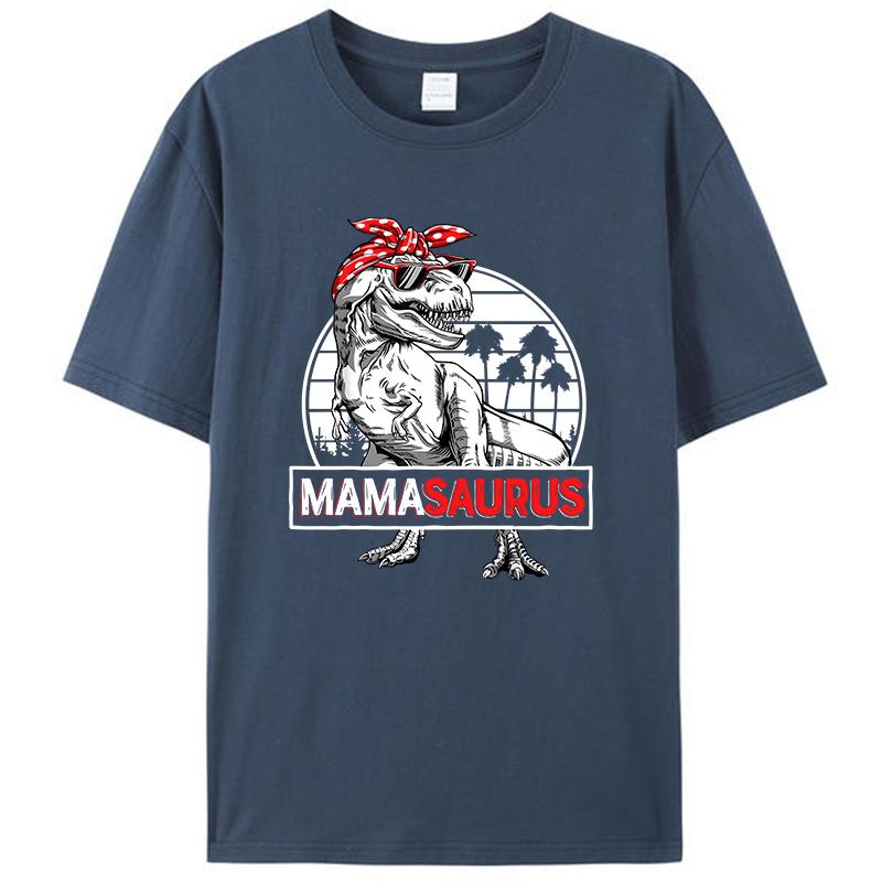 Mamasaurus T Rex Dinosaur Funny Mama Saurus Mother's Family T-Shirt Casual Men's Clothing Women Graphic Tee Shirts Cotton Tops