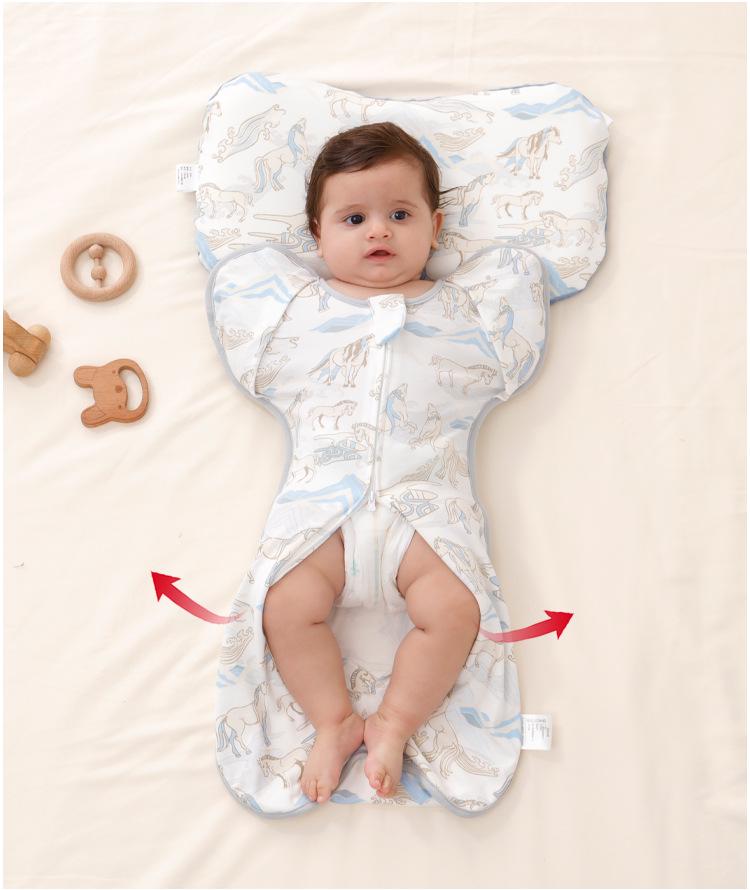 Newborn Anti-Startle Swaddle Sleeping Bag with Stretch Sleeves