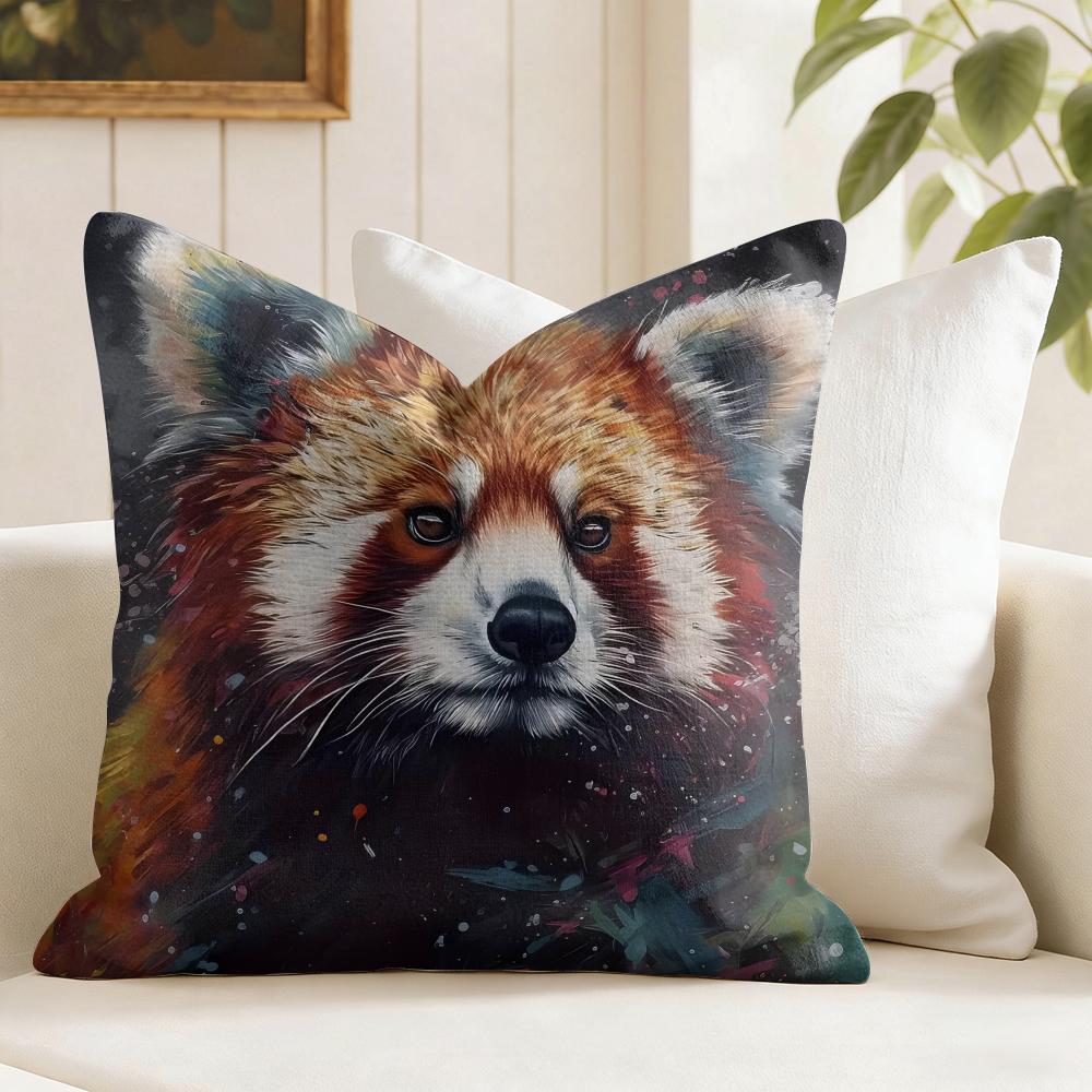Lion Tiger Animal Cushion Cover Summer Linen Pillow Case Organic Fabric Cushion Cover DoubleSided Print Sofa Home Decor