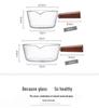 Heat-Resistant Glass Ramen Bowl with Wood Handle: Transparent, Ideal for Instant Noodles, Fruit, Salad, or Dessert.