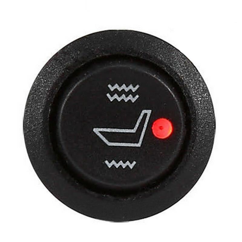 2pcs 12V Universal Car Seat Heater Motorcycle Truck Car SUV Switch 3 Pin Round Heated Rocker High Low on/Off Control Interior