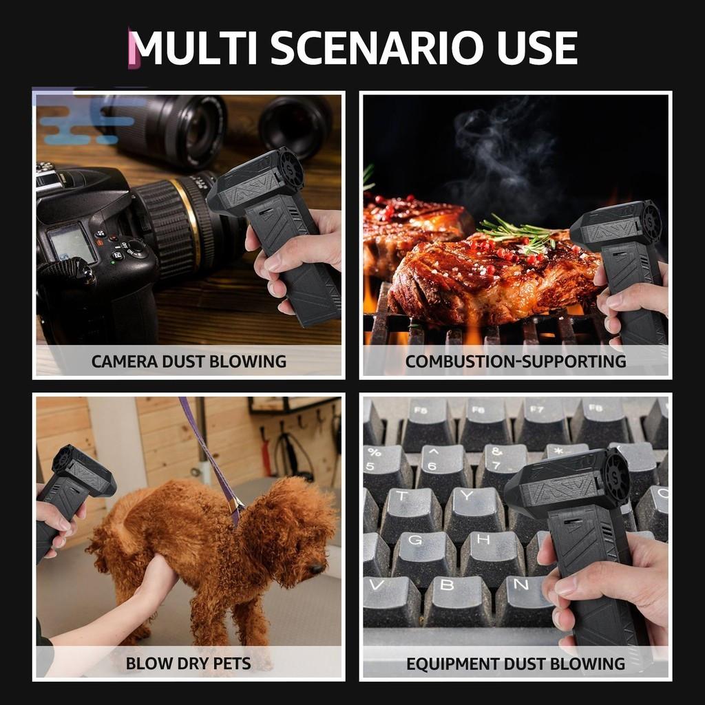 120W  Powerful Mini Turbo Jet Fan Multifunctional Rechargeable Air Blower 130000RPM Portable Cordless Electric Air Duster