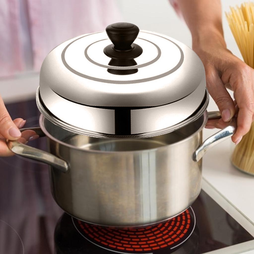 Cooking Pot Cover Stainless steels Wok Lid Skillets Cover Pan Cooker Replacement Lid for Pots, Frying Pan, Tall Pans