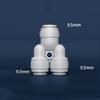 3/8" 1/4" Tube Reducing Tee 3 Ways Food Grade POM Quick Fitting Connector For Aquarium RO Water Filter Reverse Osmosis System