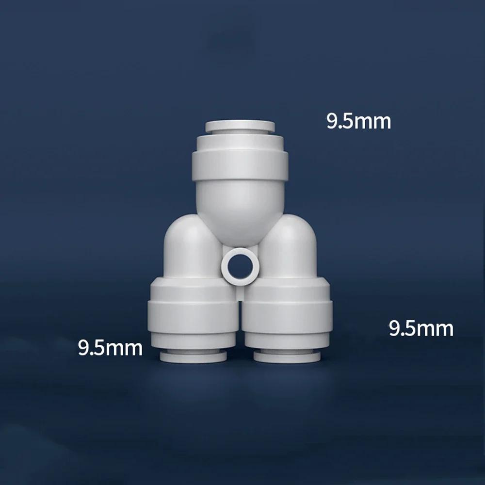 3/8" 1/4" Tube Reducing Tee 3 Ways Food Grade POM Quick Fitting Connector For Aquarium RO Water Filter Reverse Osmosis System
