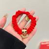 Zinc Zinc Alloy New Year Hair Rope Red Chinese Style Bracelet Cute Snake Year Hair Ring  Girls