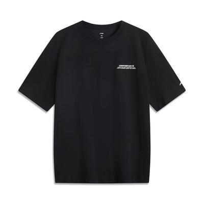 Li Ning Outdoor Series CF Water Resistant Solid Color Letter Round Neck Ice Feel Comfortable Antibacterial Short Sleeve T-Shirt Men T-Shirts ATSV189-1