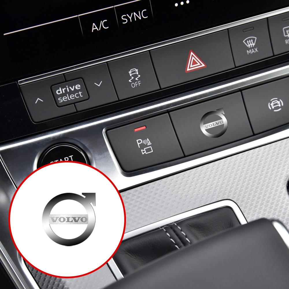 Bkqtn9 10pcs Car Badges Interior Nickel Stickers Badges Auto Decoration for Volvo V50 S40 S80 XC60 S90 XC90 S60 XC40 C40 S60 V90 EX90