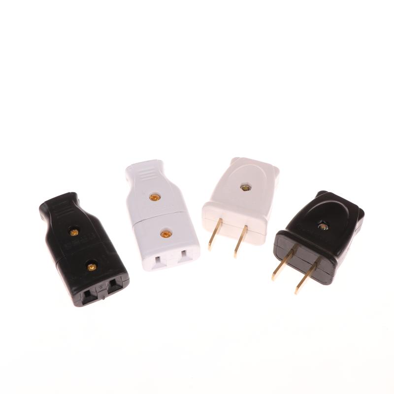 1/5Pcs Female Socket Type A Power Strip Connector America 2 Pole 10A Male Us Wiring Plug Japan Rewirable Cable Convert Plug