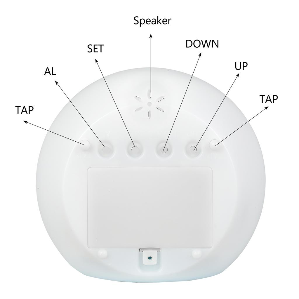 LED digital spherical alarm clock 7 color changing night light ringtone design battery powered multifunctional digital clock