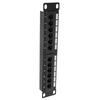 UTP 12-ports kabelställ CAT6 RJ45 Ethernet-nätverk Datapatchpanel Utan fäste
