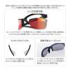 Used New [Swans] Sports Sunglasses Springbok Mirror Lens Model SPB-0714 BK Black x Red for Golf Ball Sports Bicycle Fishing Size: Height 4.1cm Width