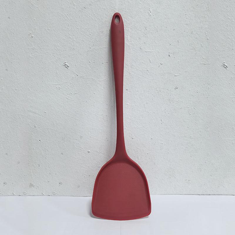 Цветная высокотемпературная силиконовая лопатка - антипригарная кухонная утварь красный