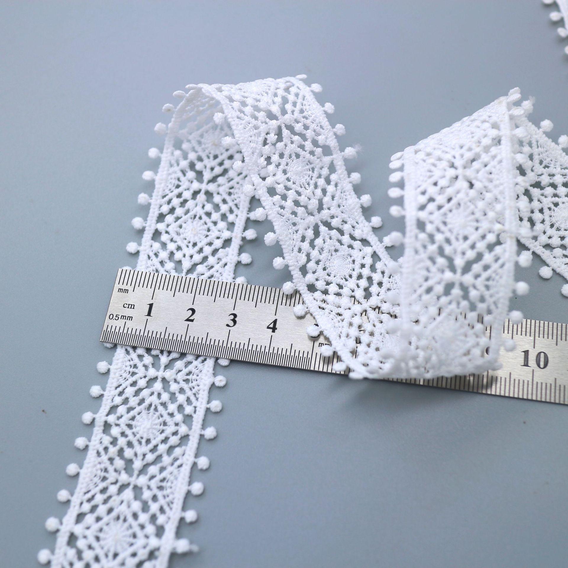 Водорастворимое 3 см Белое Вышитое Молочный Шелк Лолита Кружево, Аксессуары для Штор Нижнего Белья Одежды B422