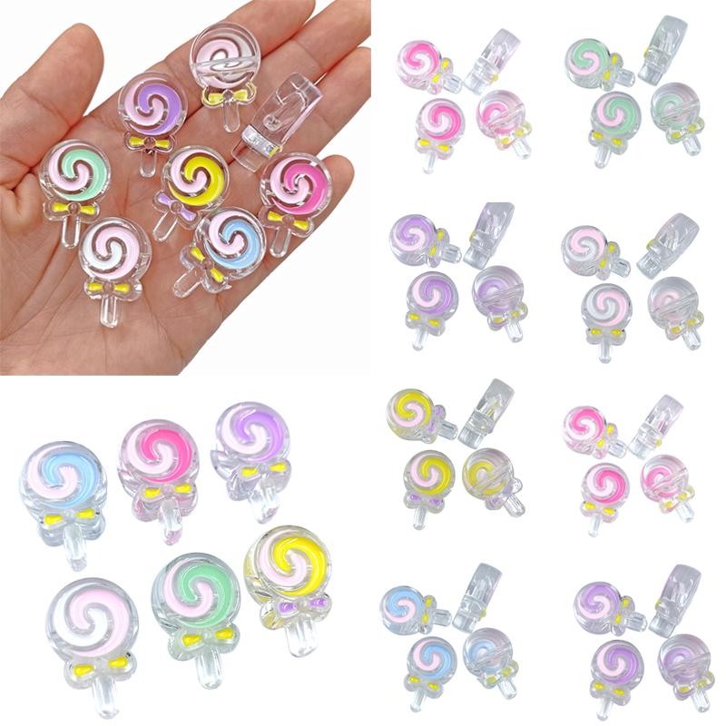 

4 шт. капельное масло акриловые леденцы свободные бусины цепочка для мобильного телефона аксессуары для волос веревка DIY материал ручной работы