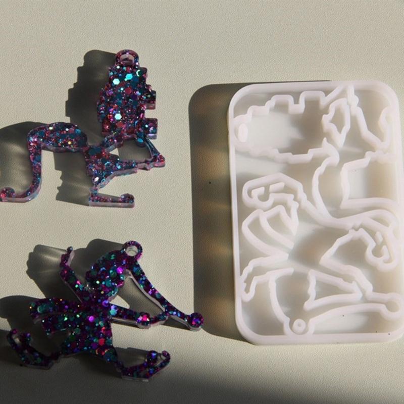 Silicone Elf Pendant Mold Easy Demolding Epoxy Mould For Handmade Jewelry Keychains Christmas Tree Ornaments