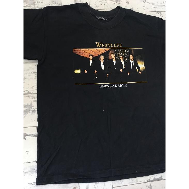 Rare Vintage Westlife T Shirt 2003 Unbreakable Tour Shirt Black Small S чёрный