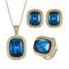 Autumn And Winter Jewelry Simulation Blue Spinel Sugar Tower Retro Jewelry Set 12 * 16-10 * 12