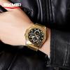 Men’s Watches Fashion Business Date Watch Luxury Men Steel Quartz Wrist Watches Chronograph 3 Dials Male Clock