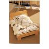 Solid Wood Cat Bed Dog Bed Removable Mat Washable All Season Universal Cat Nest Dog House Pet Supplies Pet Bed Within 7kg