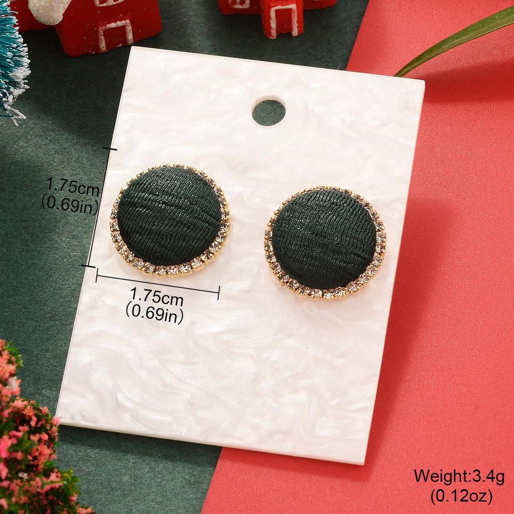 Vintage Velvet Christmas & New Year Earrings with French Hook - Stylish and Unique Design for Women
