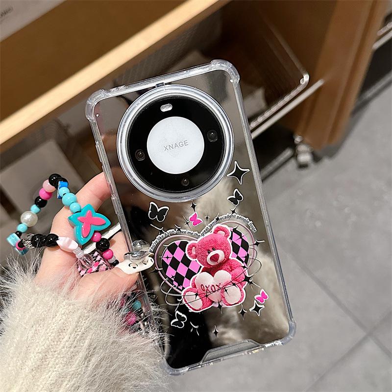 Zhitai Nova11 Hülle für Huawei Mate 60 Pro, P60/50/40, Honor 90/80 Spiegel & Armband kompatibel