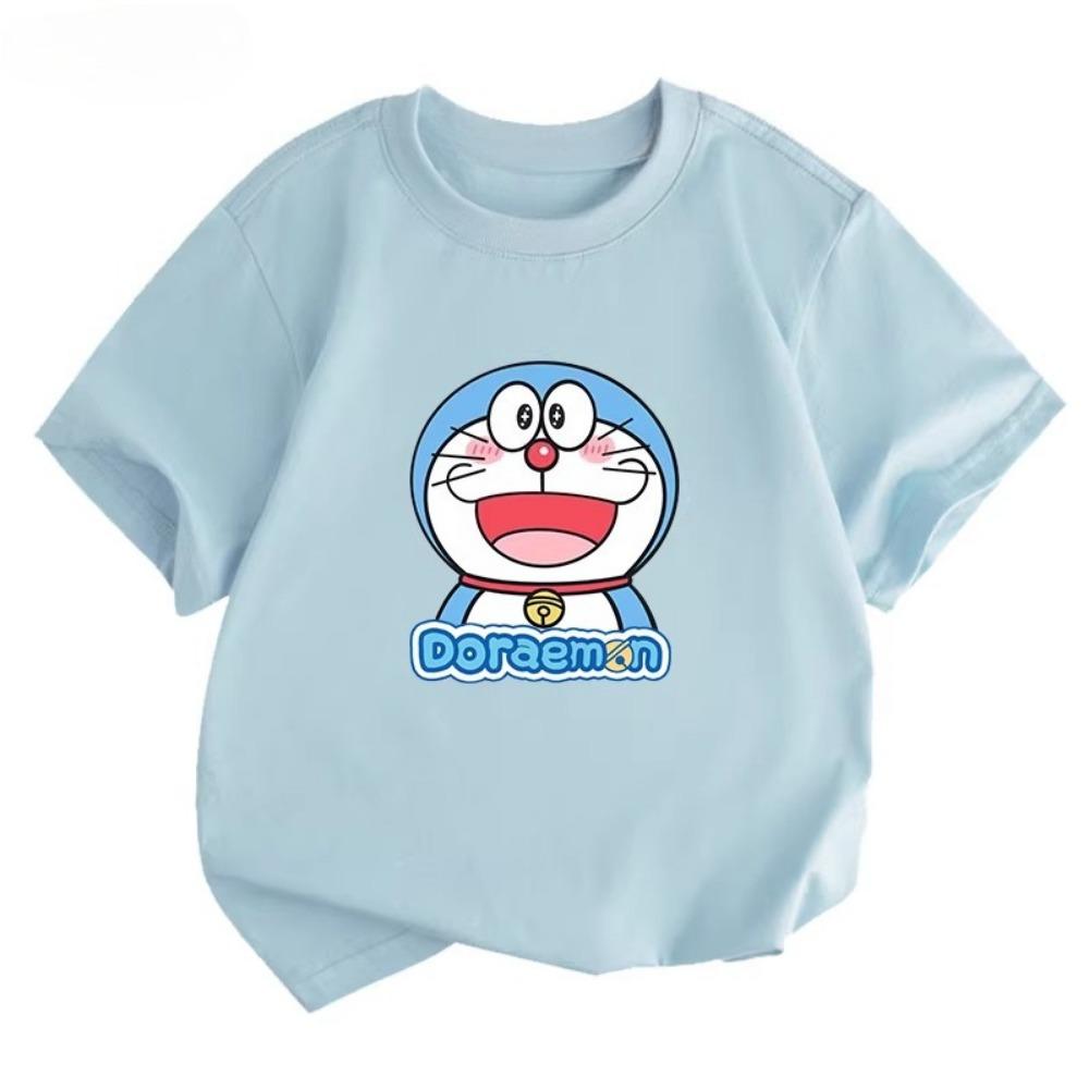 Doraemon children's T-shirt, summer new style, comfortable breathable top for boys and girls