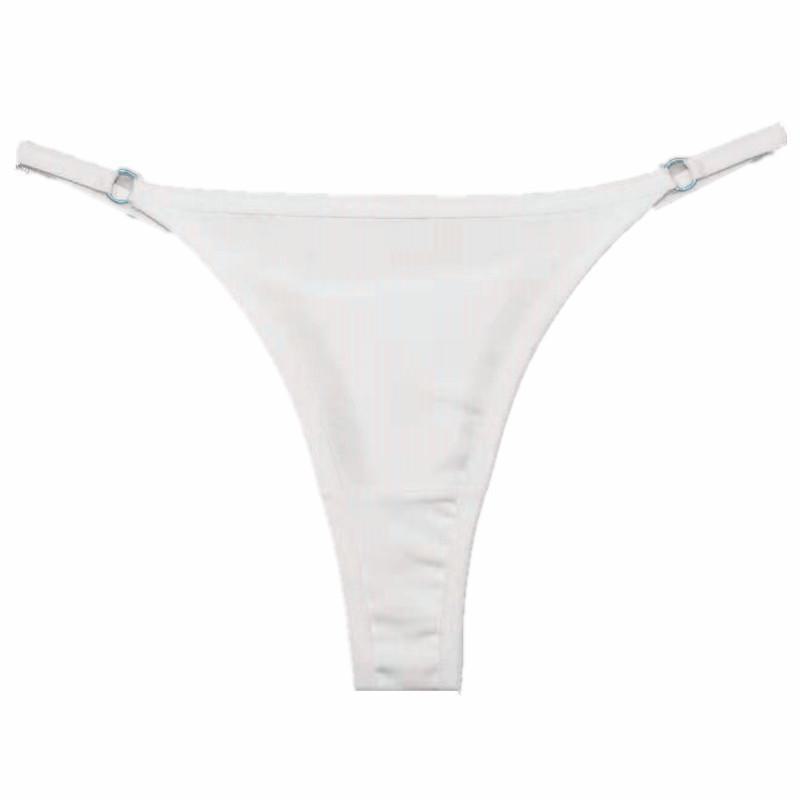 

Европейские и американские стринги для поднятия бедер и йоги: Женское бесшовное хлопковое бикини с сексуальным двухсторонним дизайном M белый