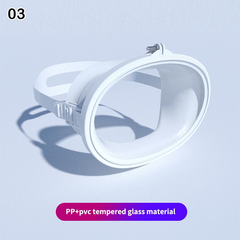 Oval Diving Mask Single Lens Scubas Mask Panoramic Wide View Tempered Glass Lens Freediving Water Mask For Underwater Adventures