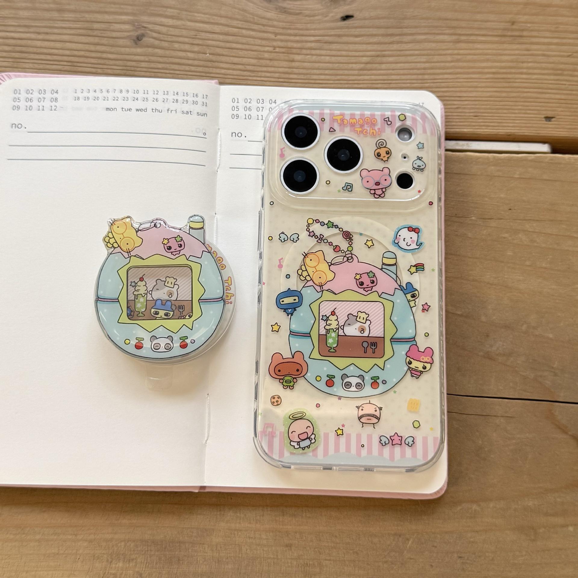 

Cartoon Silicone Drop-Proof Tamagotchi Game Case for iPhone 17 Pro Max/16/15 iPhone 15 Pro
